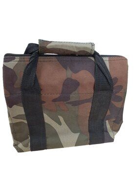 Insulated Camouflage Woodland Lunch Bag w/ Durable Handles NWOT